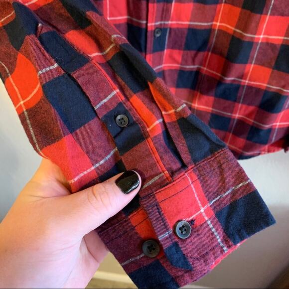 Goodfellow Plaid Button Up Size Medium - Picture 4 of 7